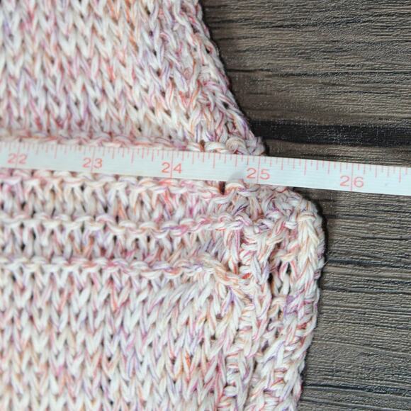 Theory Open Knit boxy blouse lagenlook small beachy coastal spring cotton silk - Picture 9 of 12